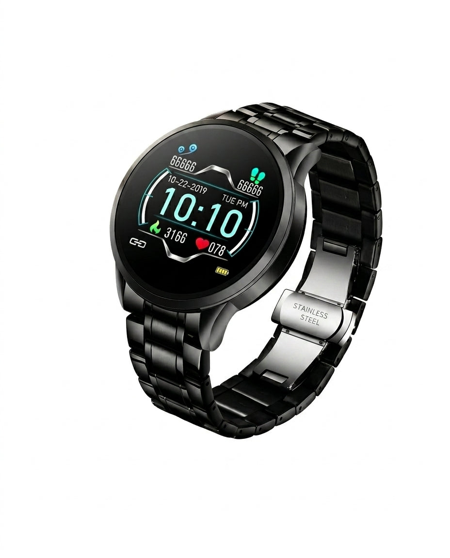 Klassisk Rund Smartwatch – Bluetooth | Apple & Android