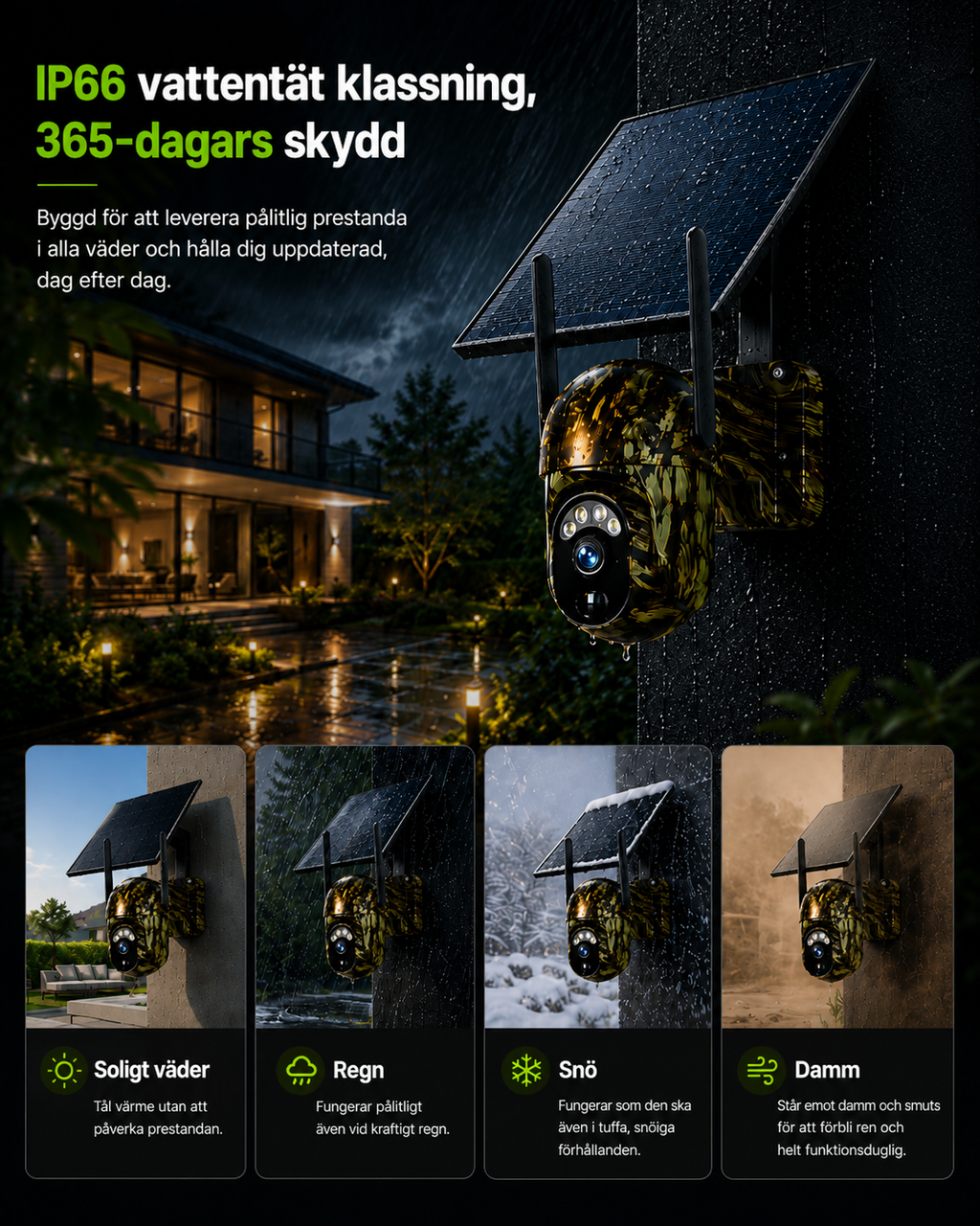 SolarWatch 360 Camo - Soldriven trådlös övervakningskamera