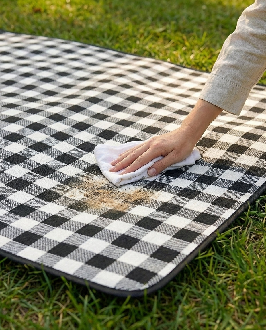 Vattentät picknickfilt – vikbar sandfri utomhusmatta