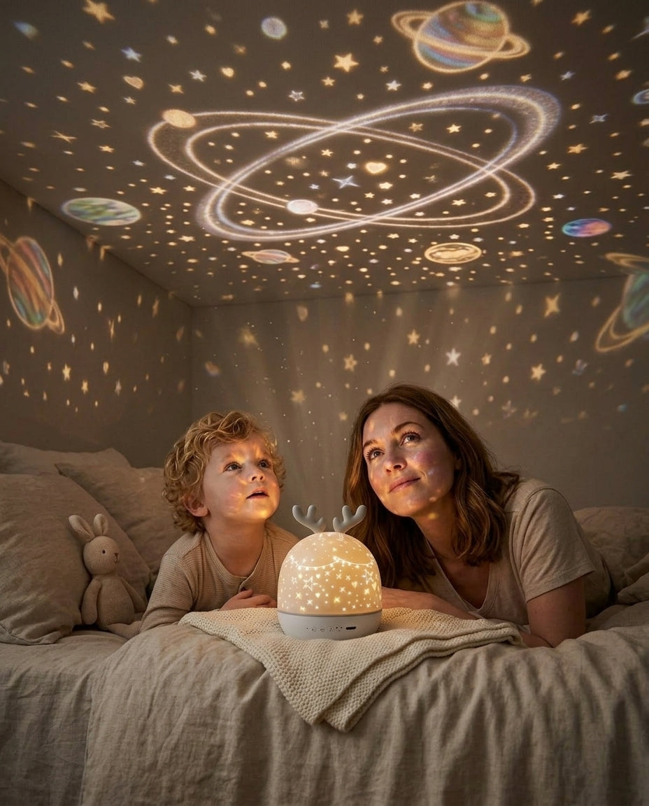Stjärnprojektor Nattlampa | Roterande Galaxlampa för Barn