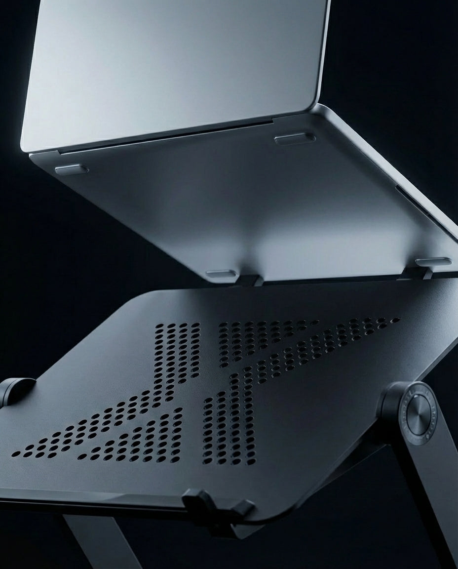 Justerbart laptopstativ med musplatta | OmniDesk Pro