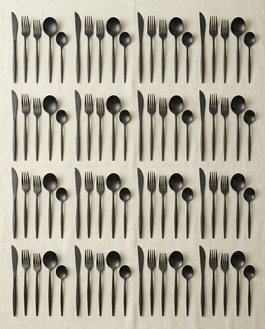 Minimalistiskt Bestick – Mattlackerat Bestick för 4–16 Pers