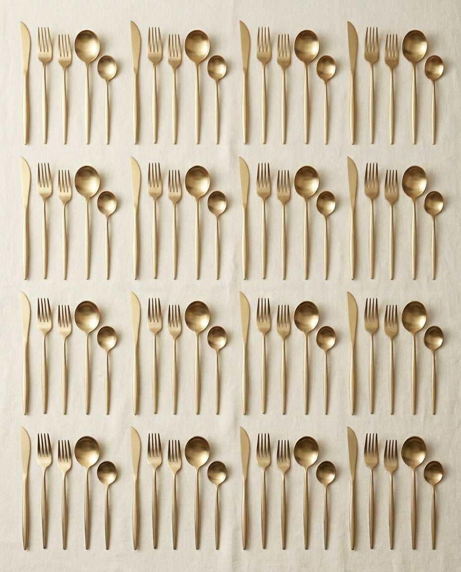 Minimalistiskt Bestick – Mattlackerat Bestick för 4–16 Pers