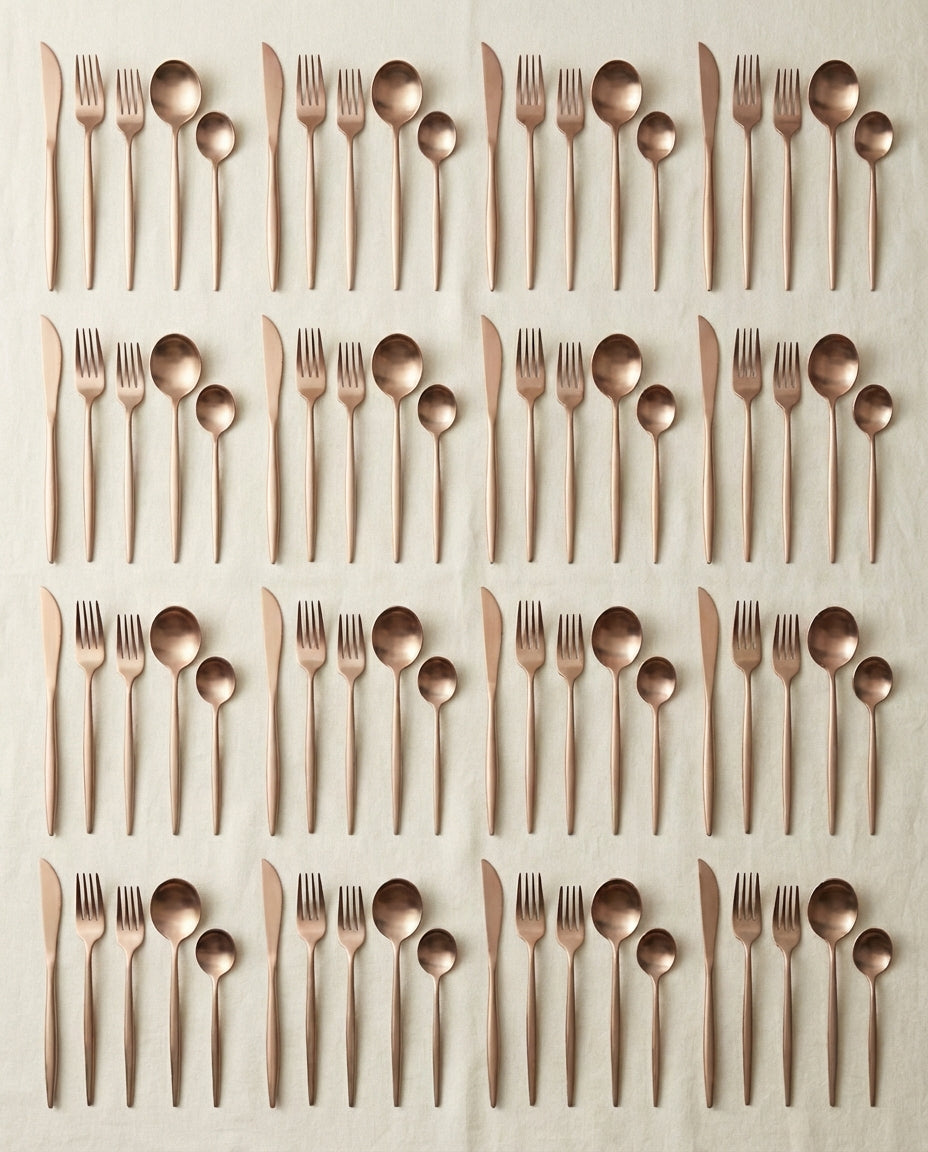 Minimalistiskt Bestick – Mattlackerat Bestick för 4–16 Pers