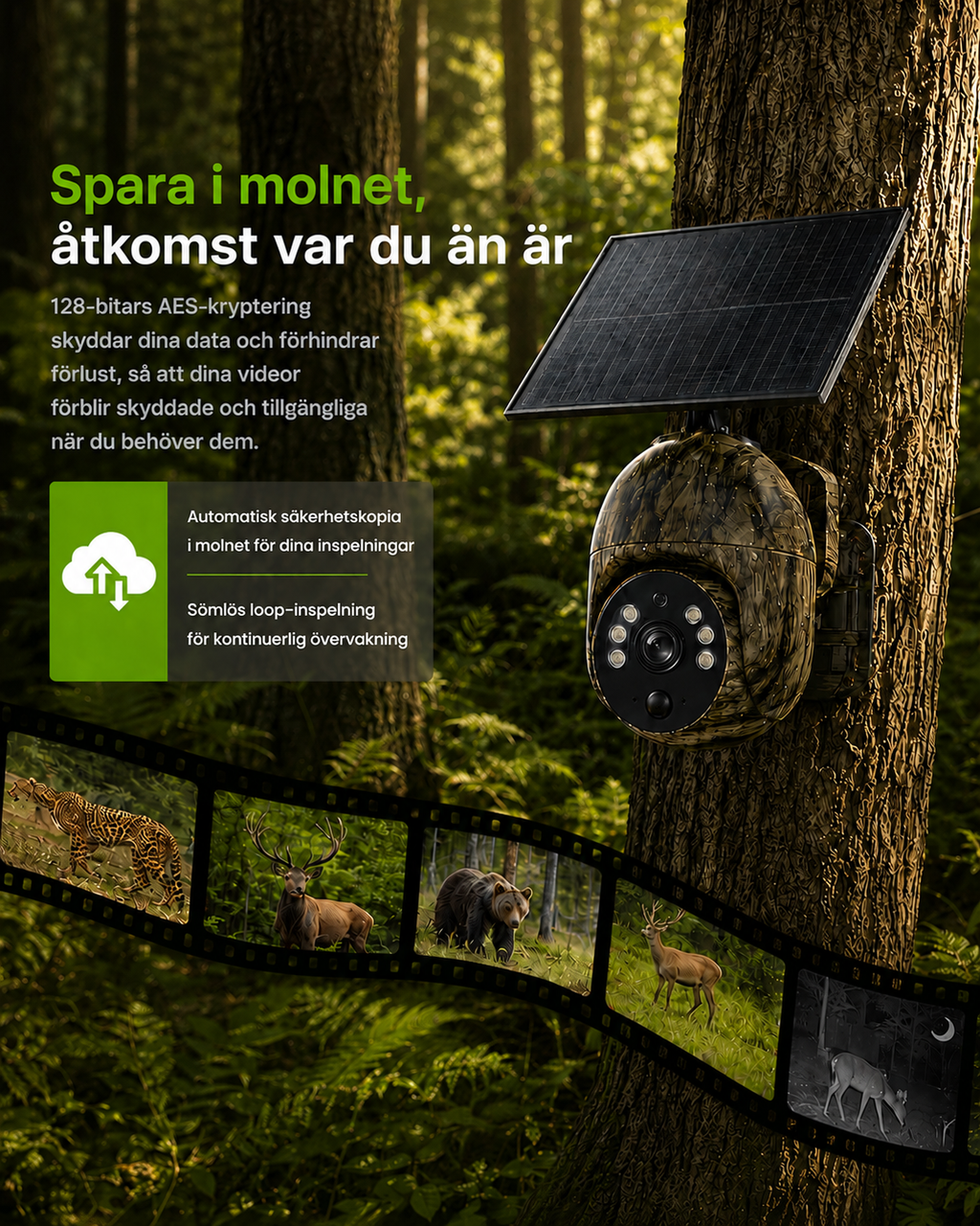 SolarWatch 360 Camo - Soldriven trådlös övervakningskamera