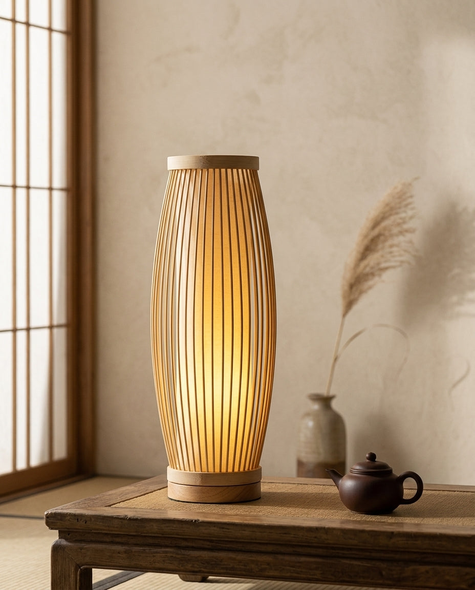 Japansk bordslampa – Bambu Zen-lampa | 4 storlekar