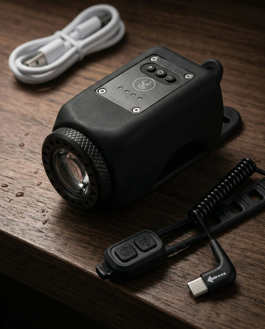 StreetGuard Cycle Beacon | 110 dB signalhorn och COB-strålkastare i ett