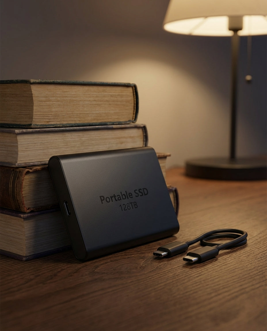 Bärbar SSD 128TB | Ultrasnabb USB-C extern hårddisk