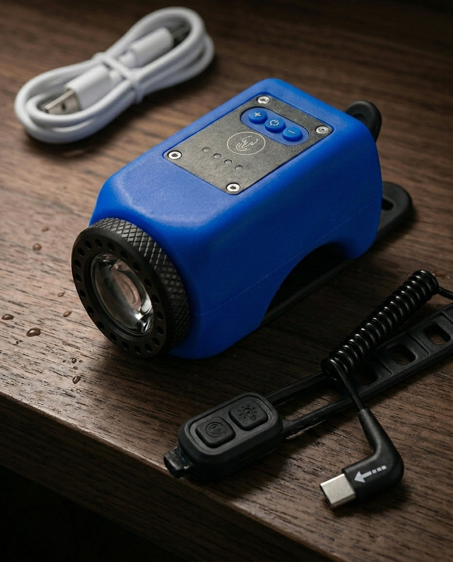 StreetGuard Cycle Beacon | 110 dB signalhorn och COB-strålkastare i ett