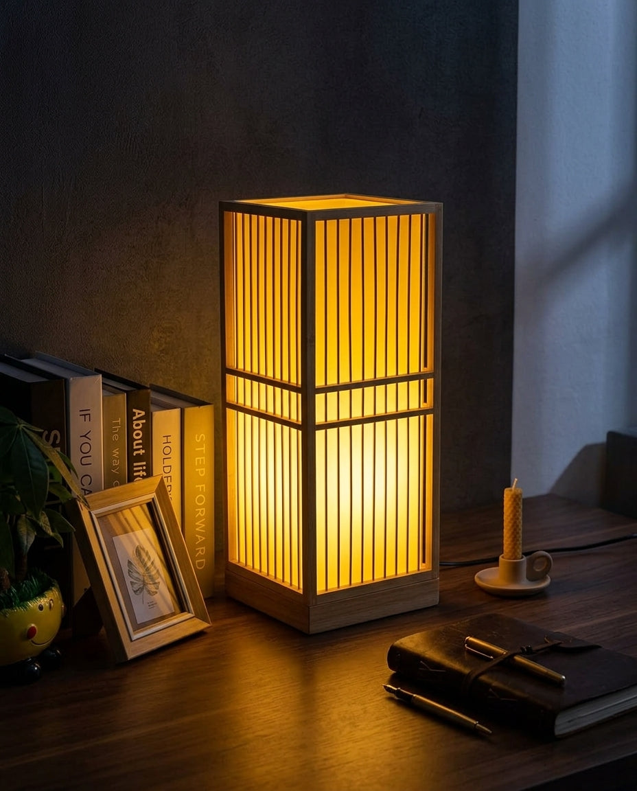 Japansk bordslampa – Bambu Zen-lampa | 4 storlekar