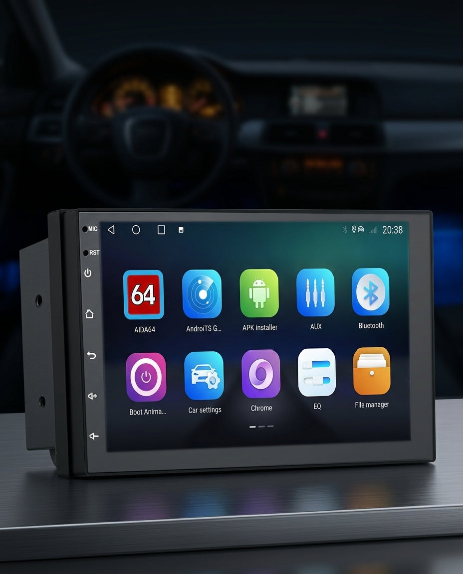 Android Dubbel-DIN Bilstereo | 10" Pekskärm & GPS