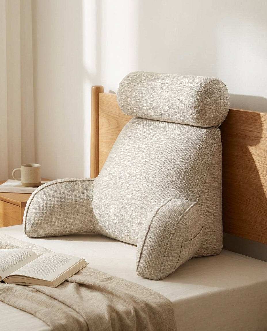 Ryggstödskudde med armstöd och nackstöd | Ergonomisk stödkudde
