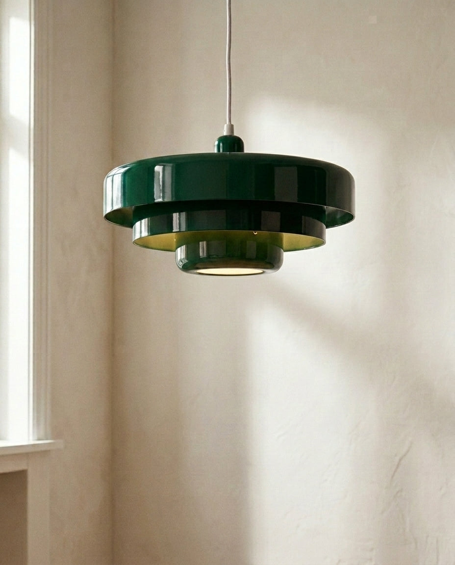 Nordisk pendellampa | Flerskiktad vintage LED-taklampa