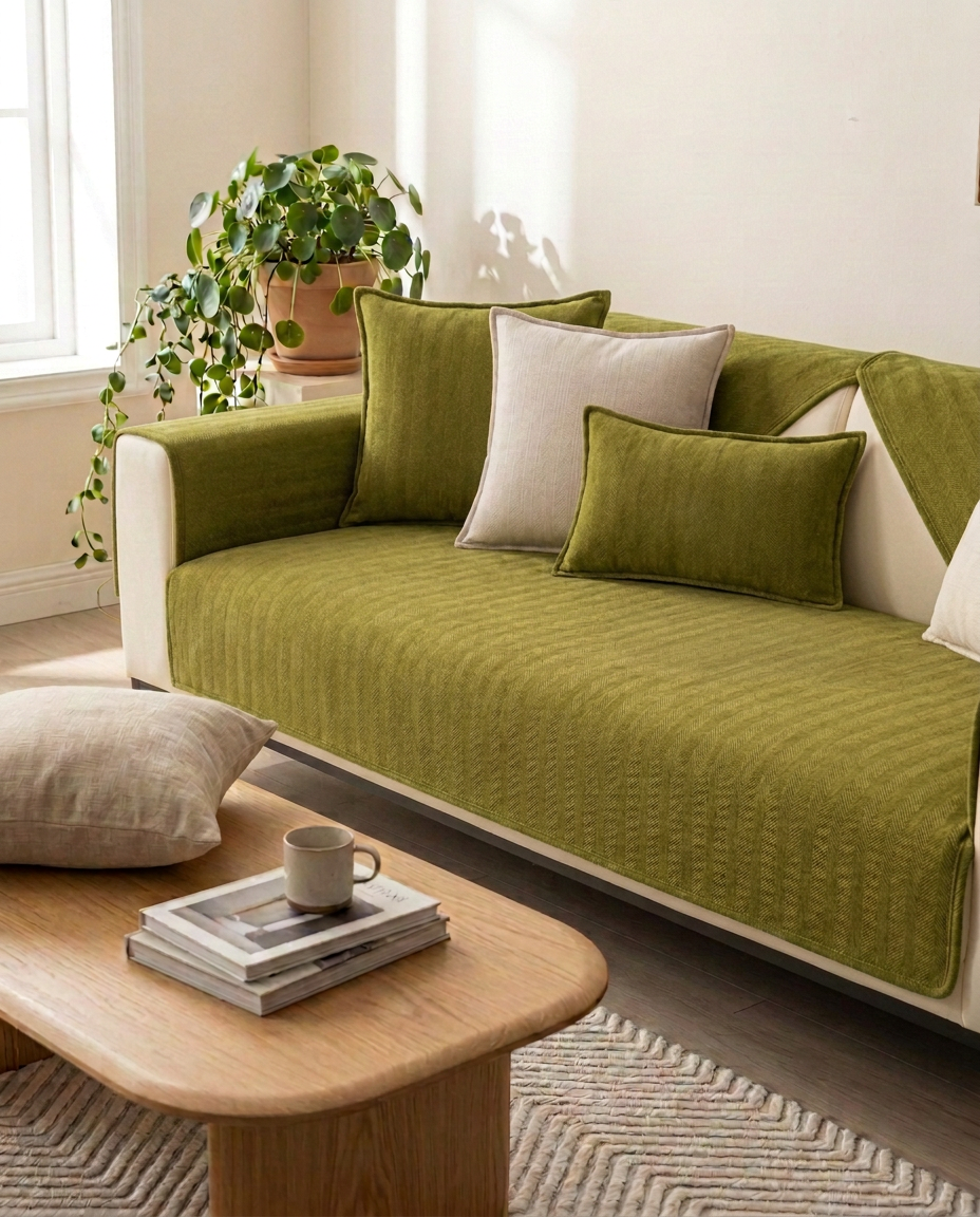 Halkfritt fleece-soffatt | Skyddsöverdrag för soffa