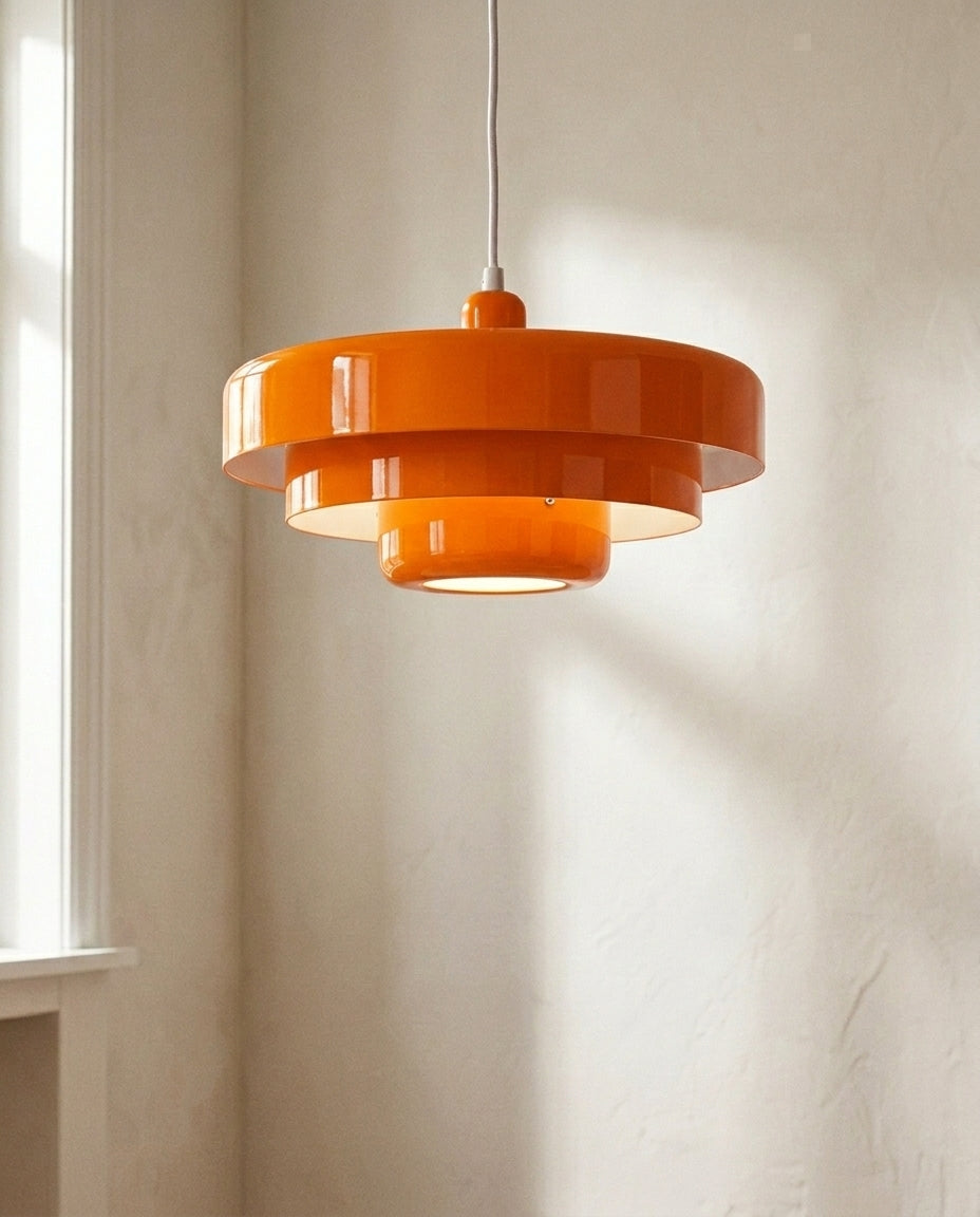 Nordisk pendellampa | Flerskiktad vintage LED-taklampa