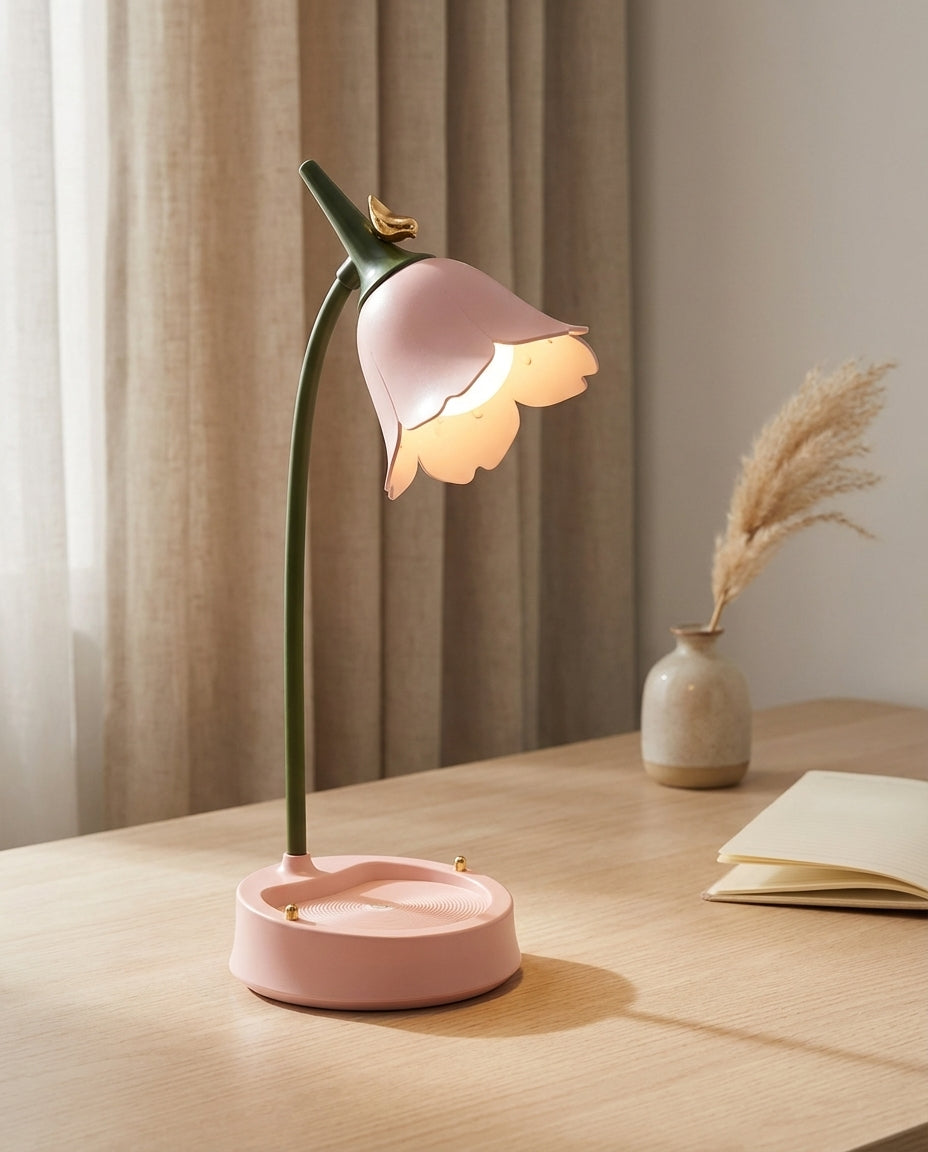 Blomformad bordslampa | BloomGlow – Touch & Dimbar LED