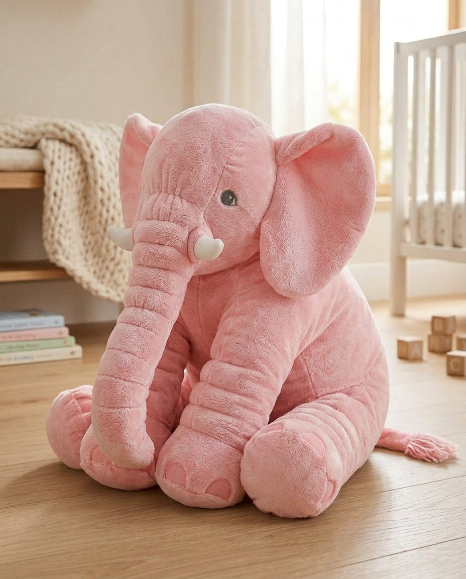 Plyschkudde Elefant – Mjuk Kuddleksak för Barn
