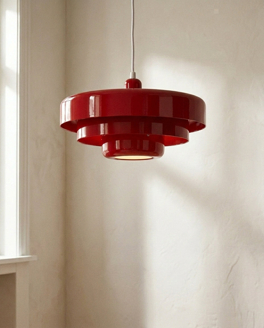 Nordisk pendellampa | Flerskiktad vintage LED-taklampa