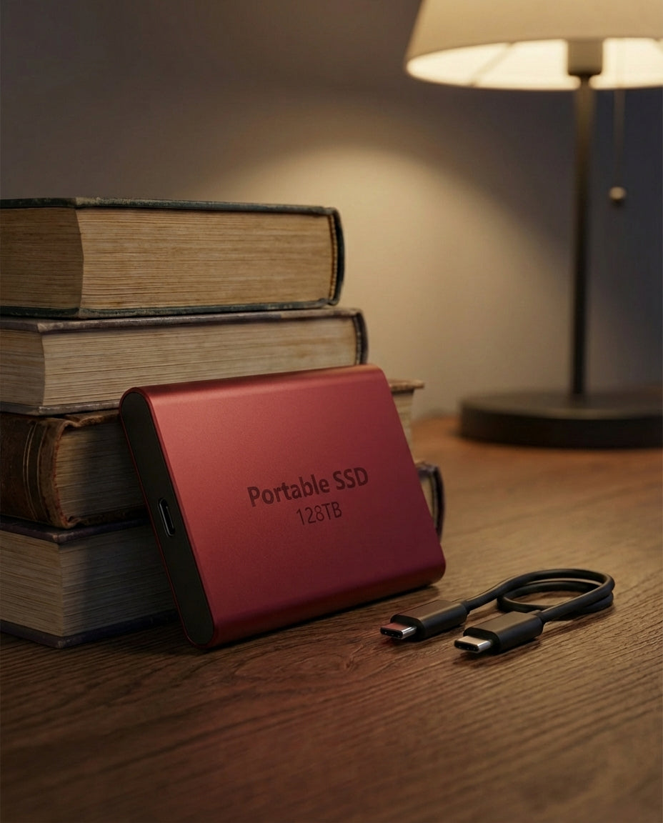 Bärbar SSD 128TB | Ultrasnabb USB-C extern hårddisk