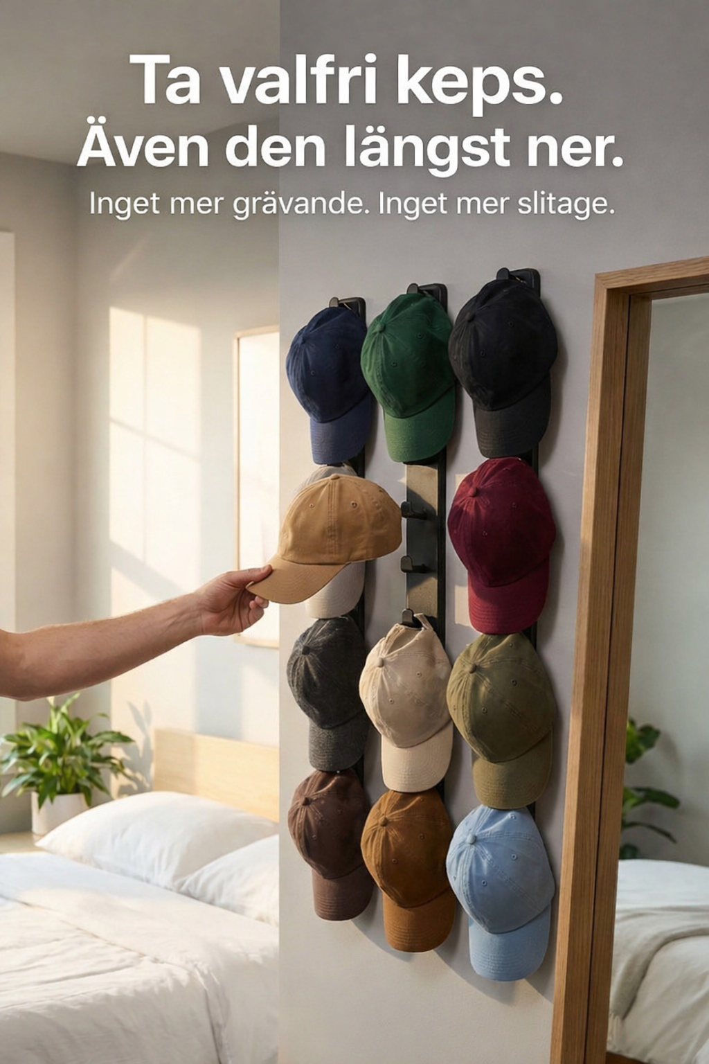 CapStack Pro – Vertikalt Kepsställ
