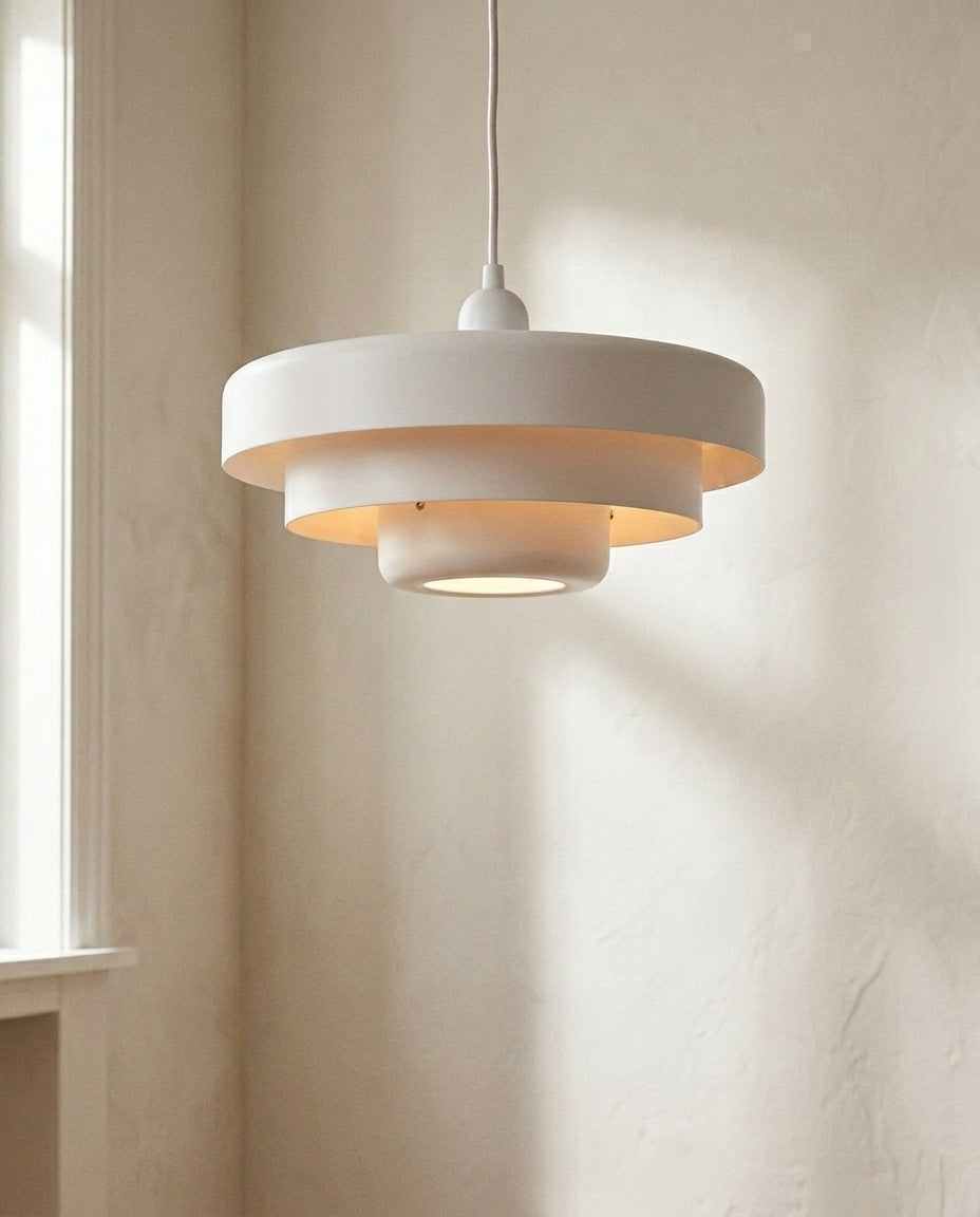 Nordisk pendellampa | Flerskiktad vintage LED-taklampa