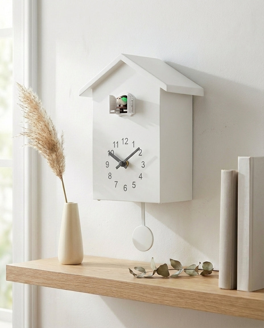 Gökskåpsklocka – Modernt minimalistiskt design | Tystläge