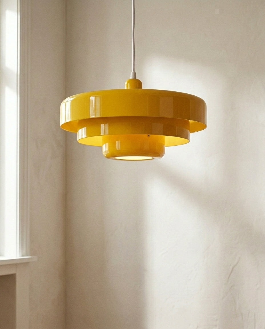 Nordisk pendellampa | Flerskiktad vintage LED-taklampa