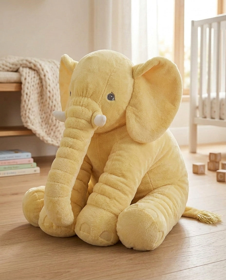 Plyschkudde Elefant – Mjuk Kuddleksak för Barn