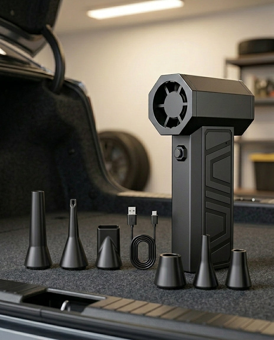 Mini luftblåsare & dammsugare | 130 000 RPM trådlös jetfläkt