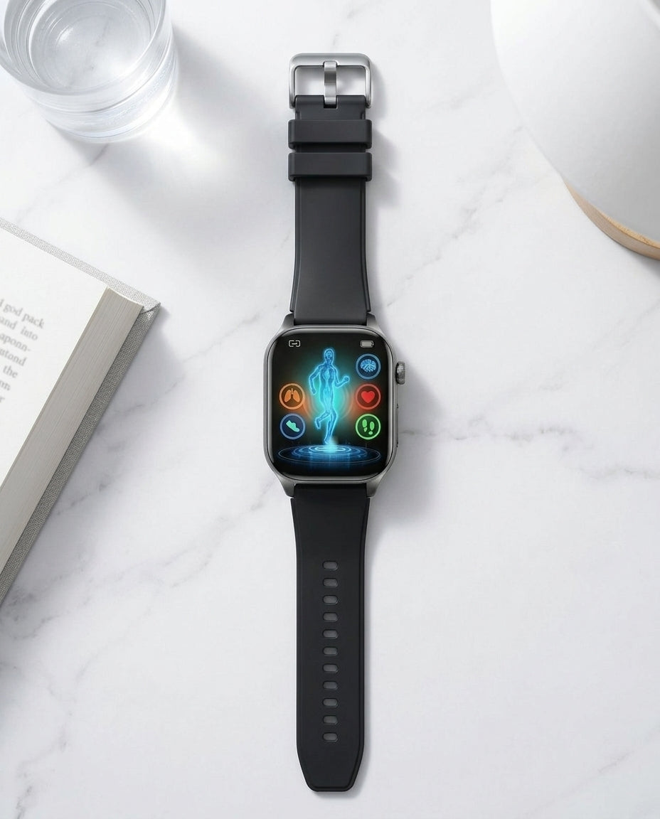 Hälsosmartwatch – EKG, Blodtryck & Hjärtfrekvens | VitalSync Pro