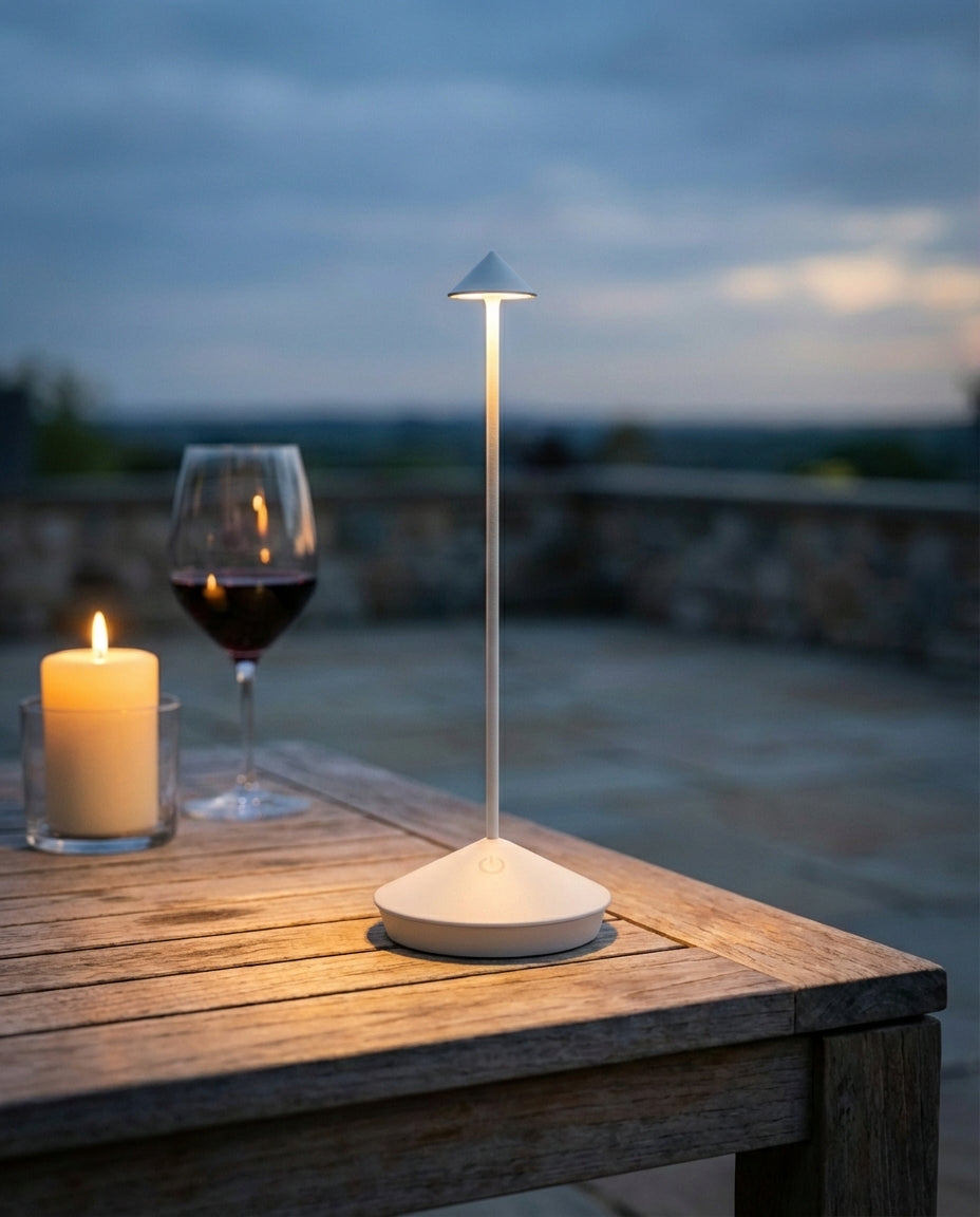 Trådlös LED-bordslampa | Dimbar, vattentät, uppladdningsbar