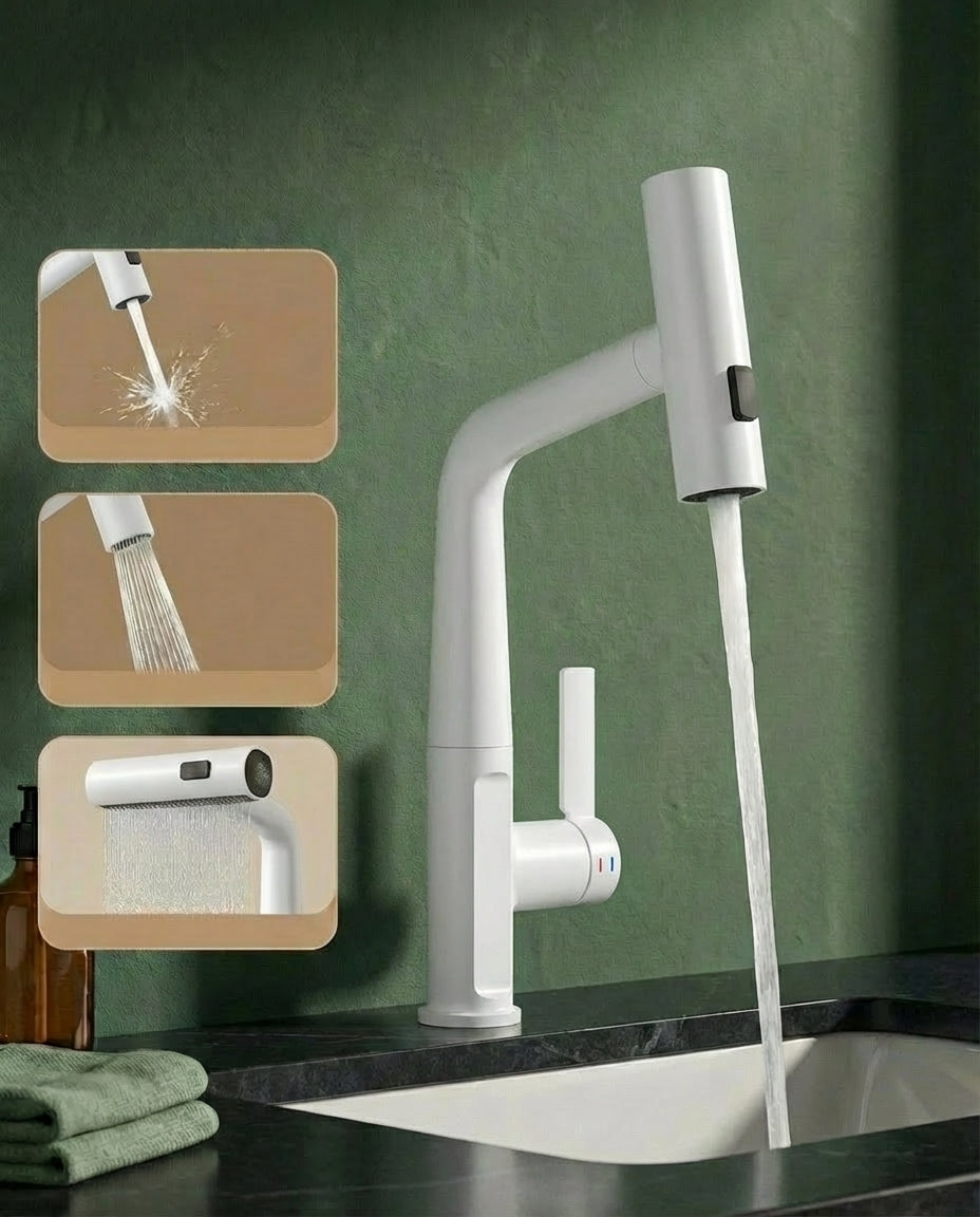 Smart utdragbar blandare med LED-temperaturdisplay